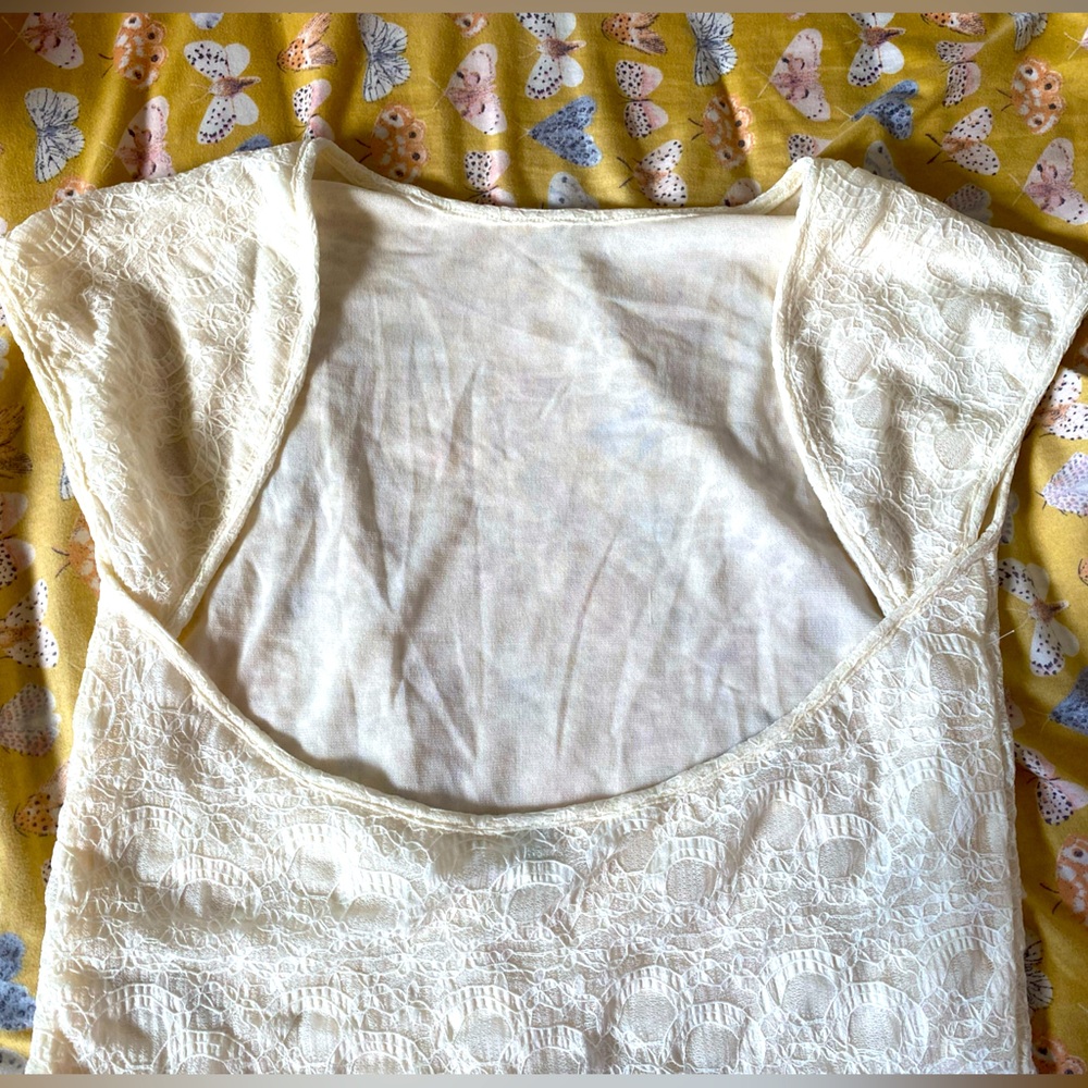 Find Me Now the label second skin lace blouse with gorgeous back